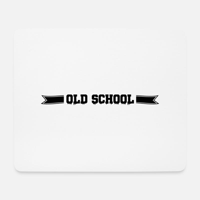 old school - Mousepad (Querformat) - Weiß