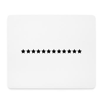 Stars / / 12 / / Star série / / ligne / / collier - Tapis de souris (format paysage) - blanc - Devant