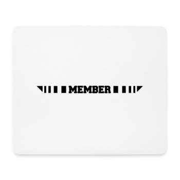 Member Logo - Mousepad (Querformat) - Weiß - Vorne