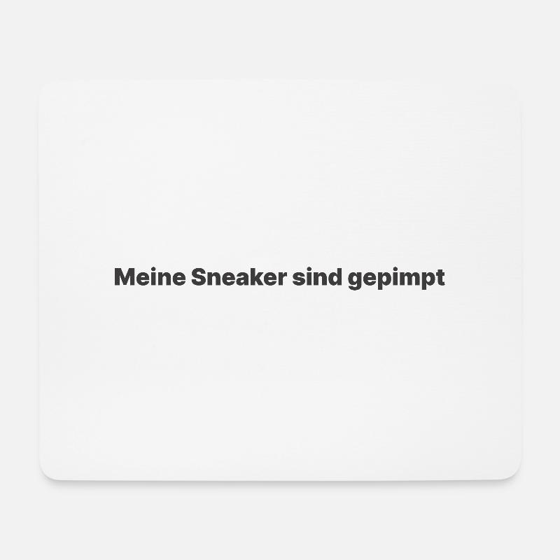 Meine Sneaker sind gepimpt - Mousepad (Querformat) - Weiß
