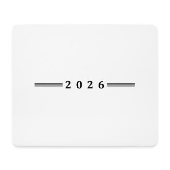 2026 Jahr - Mousepad (Querformat) - Weiß - Vorne