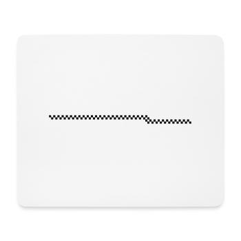 Zielflagge, Linie - Mousepad (Querformat) - Weiß - Vorne