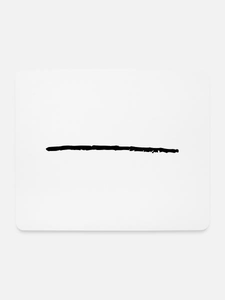 Unterstrich breit - Mousepad (Querformat) - Weiß