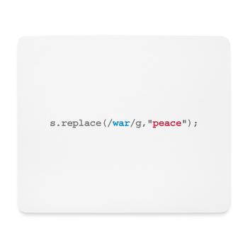 replace war with peace - Mousepad (Querformat) - Weiß - Vorne