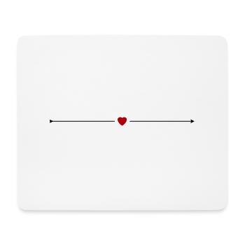 coeur flèche - Tapis de souris (format paysage) - blanc - Devant