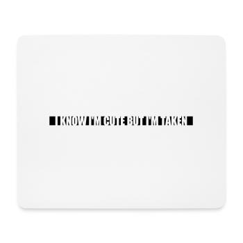 citation mignonne mais prise - Tapis de souris (format paysage) - blanc - Devant
