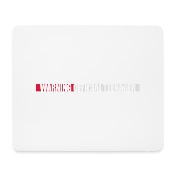 warning official teenager Zitat - Mousepad (Querformat) - Weiß - Vorne
