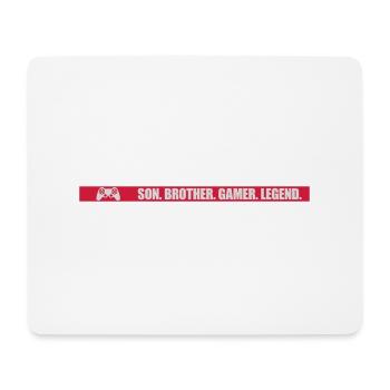son brother gamer legend - Mousepad (Querformat) - Weiß - Vorne