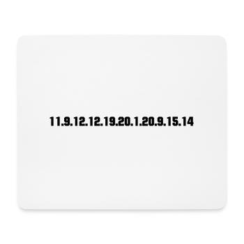 "Killstation" in Zahlen - Mousepad (Querformat) - Weiß - Vorne