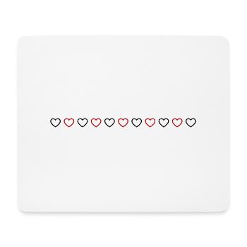 Heart Line Icon - Mouse Pad (horizontal) - white - Front