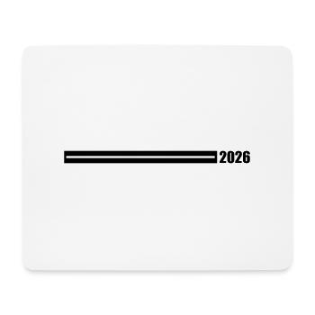 2026 Jahr - Mousepad (Querformat) - Weiß - Vorne