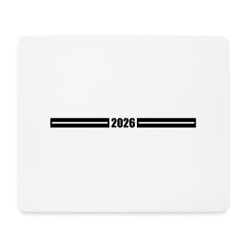 2026 Jahr - Mousepad (Querformat) - Weiß - Vorne