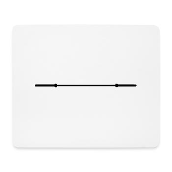 leere Langhantel - Mousepad (Querformat) - Weiß - Vorne
