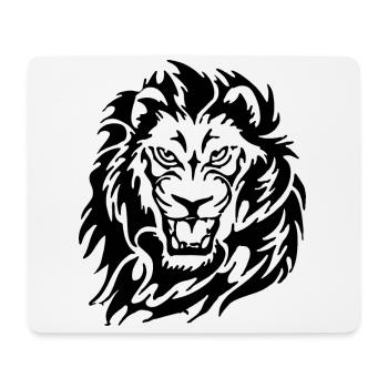 Lion en colère - Tapis de souris (format paysage) - blanc - Devant