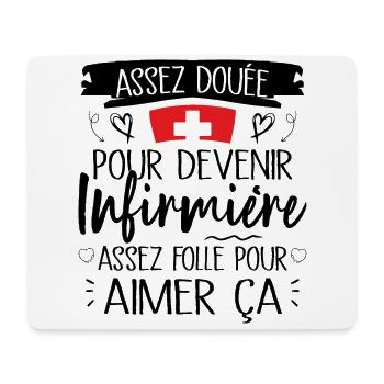 Assez douée pour devenir infirmière cadeau - Tapis de souris (format paysage) - blanc - Devant