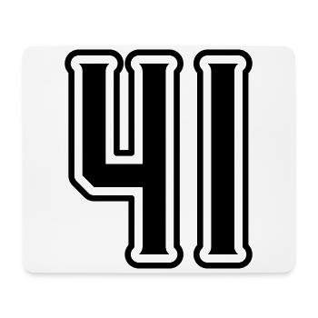 41 number symbol - Mouse Pad (horizontal) - white - Front