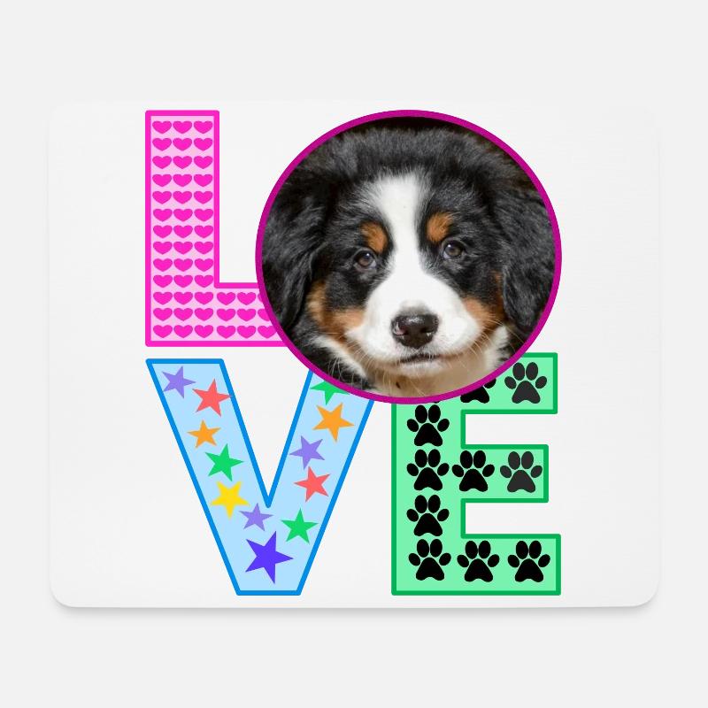 Love Dogs Hundeliebe - Mousepad (Querformat) - Weiß