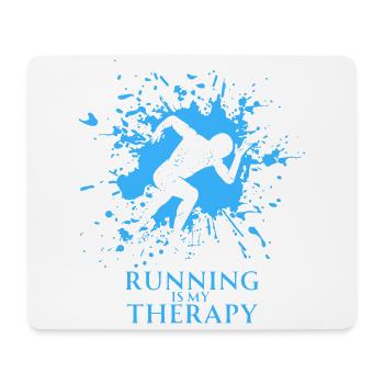 Running is my Therapy (2) - Mouse Pad (horizontal) - white - Front