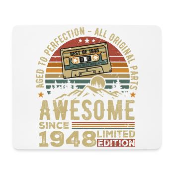 Vintage 1948 Birthday Gift | Born in 1948 - Mouse Pad (horizontal) - white - Front