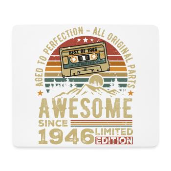 Vintage 1946 Birthday Gift | Born in 1946 - Mouse Pad (horizontal) - white - Front