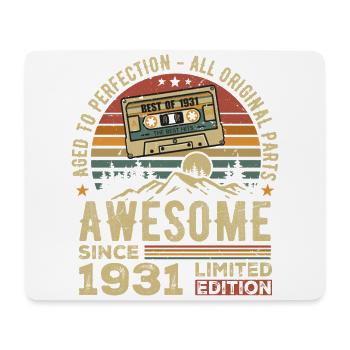 Vintage 1931 Birthday Gift | Born in 1931 - Mouse Pad (horizontal) - white - Front
