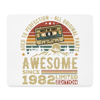 Jahrgang 1982 Geburtstagsgeschenk | Jahrgang 1982 - Mousepad (Querformat) - Weiß - Vorne