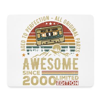 Vintage 2000 Birthday Gift | Born in 2000 - Mouse Pad (horizontal) - white - Front