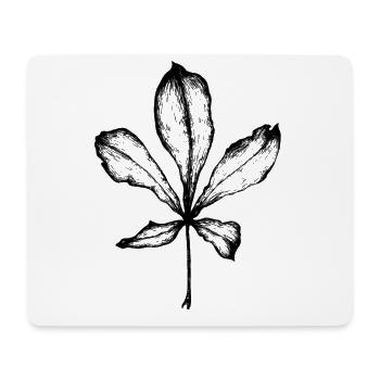 chestnut leaf - Mouse Pad (horizontal) - white - Front
