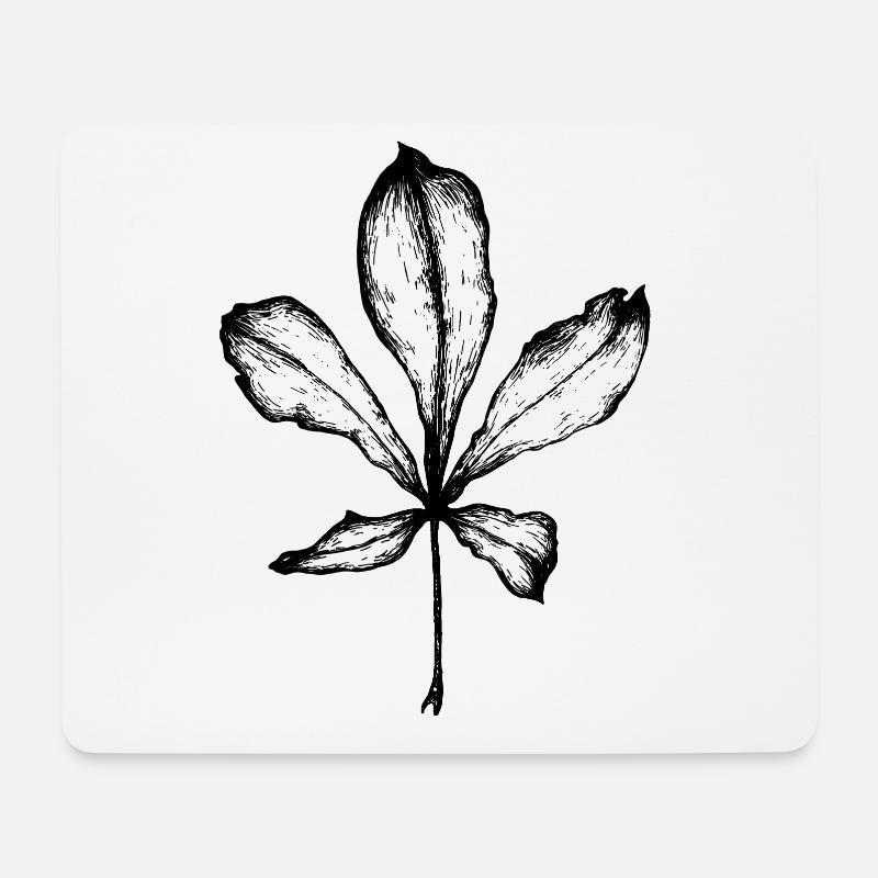 chestnut leaf - Mouse Pad (horizontal) - white