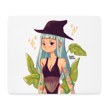 Fille sorcière - Tapis de souris (format paysage) - blanc - Devant
