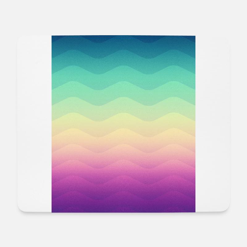 Minimal Geometry Waves (Rainbow) - Phone Case - Mouse Pad (horizontal) - white