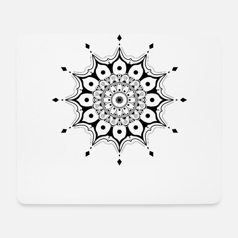 Mandala Yoga Meditation Goa orientalisch - Mousepad (Querformat) - Weiß