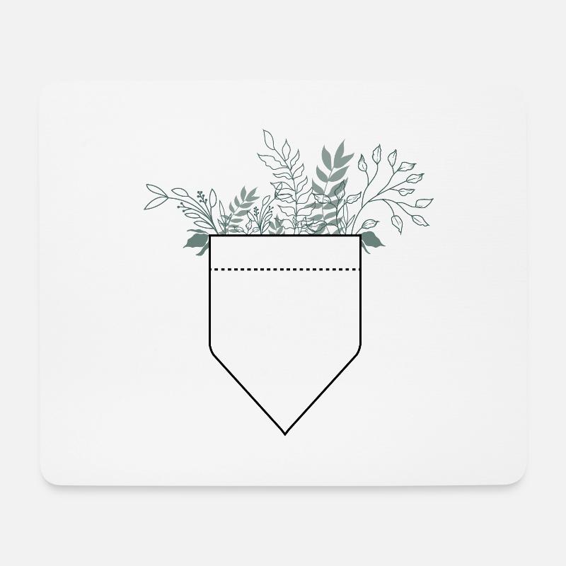 Pflanzen aus Tasche - Mousepad (Querformat) - Weiß