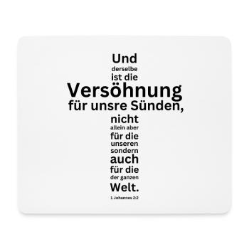 Bibelvers 1. Johannes 2:2 - Mousepad (Querformat) - Weiß - Vorne