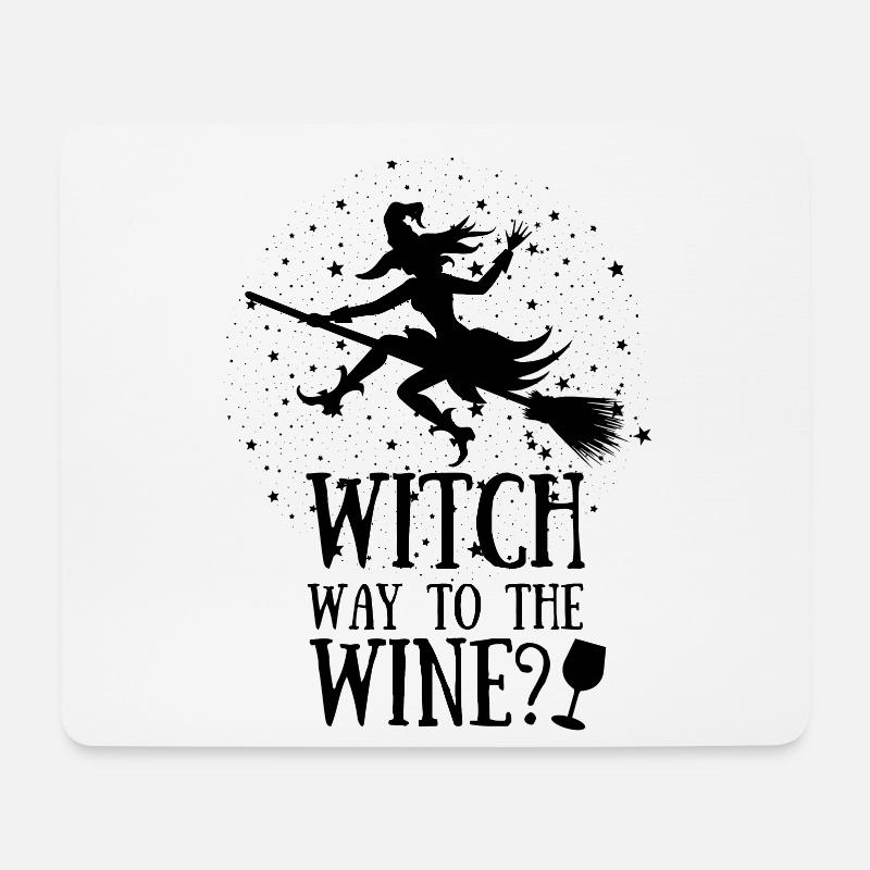 WITCH way to the Wine? - Mousepad (Querformat) - Weiß