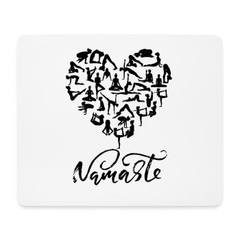 NAMASTE Yoga Coeur (4) - Tapis de souris (format paysage) - blanc - Devant