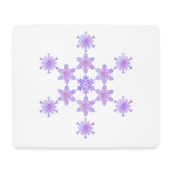Snowflake Mandala - Mouse Pad (horizontal) - white - Front