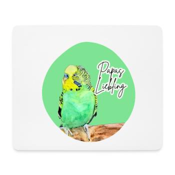Geschenke für Wellensittichfreunde Papas Liebling - Mousepad (Querformat) - Weiß - Vorne