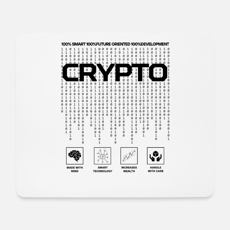 Krypto Design - Mousepad (Querformat) - Weiß