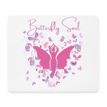 Une nouvelle âme de papillon - Tapis de souris (format paysage) - blanc - Devant
