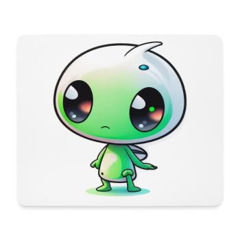 Mignon extraterrestre - Tapis de souris (format paysage) - blanc - Devant