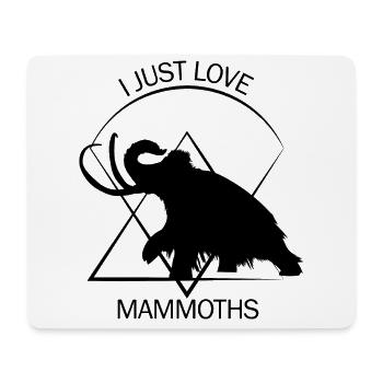 Lustiges Mammut Steinzeit Eiszeit Design Urzeit - Mousepad (Querformat) - Weiß - Vorne