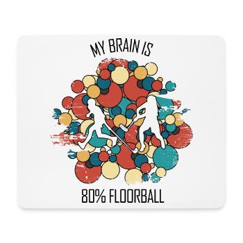 Floorball, Floorball, Hockey sur gazon, Hockey en salle - Tapis de souris (format paysage) - blanc - Devant