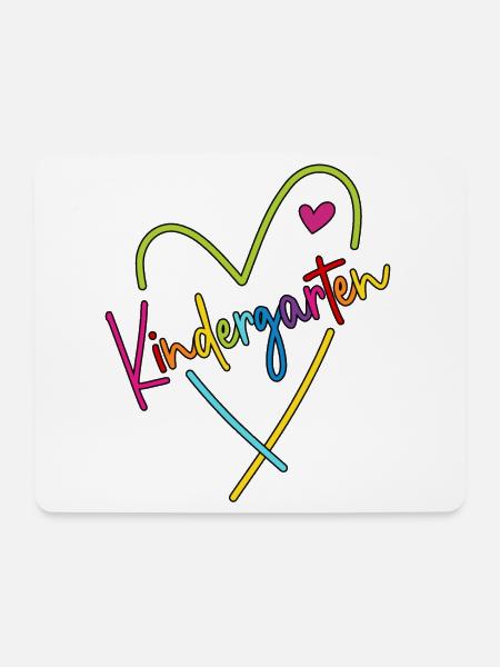 Kindergarten Herz - Mousepad (Querformat) - Weiß