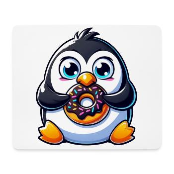 Pingouin Dessin animé Dick Candy Cute Donut - Tapis de souris (format paysage) - blanc - Devant