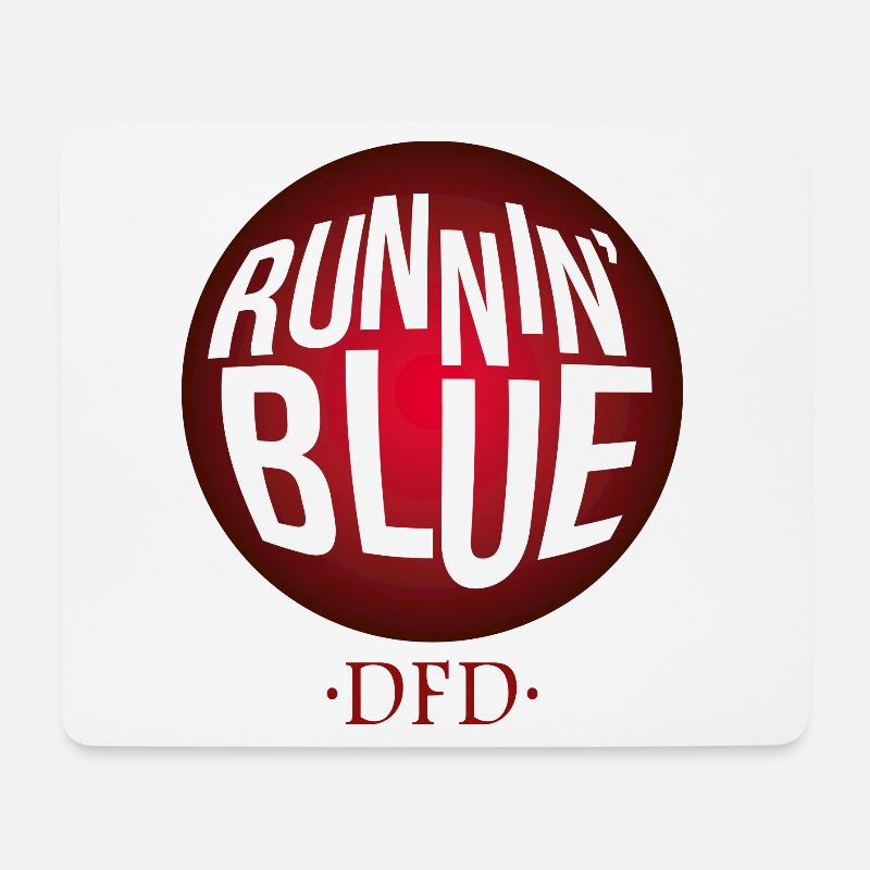 Runnin Blau - Mousepad (Querformat) - Weiß