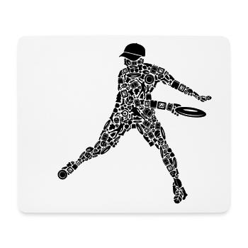 Disc Golf Symbols Disc Golf Boys Disc Golfer - Mouse Pad (horizontal) - white - Front