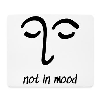 Gesicht Not in Mood Zeichnung Auge Geschenk - Mousepad (Querformat) - Weiß - Vorne