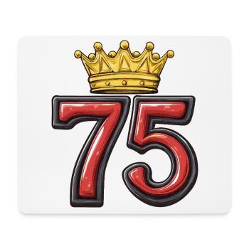 75 Number Krone - Mouse Pad (horizontal) - white - Front