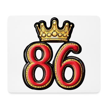 86 Zahl Krone - Mousepad (Querformat) - Weiß - Vorne